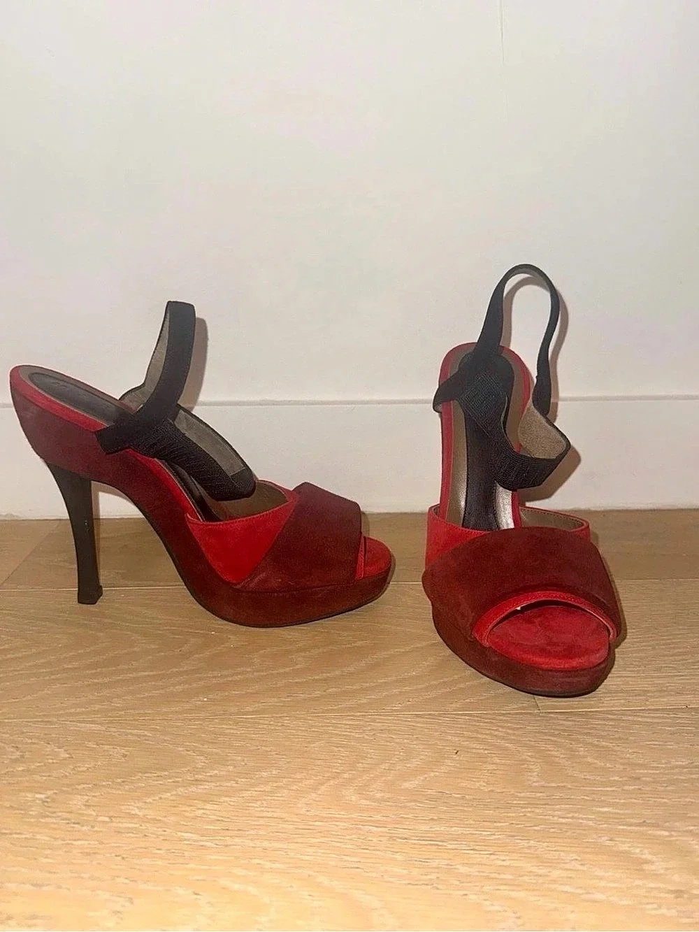 Marni Red & Black Heels